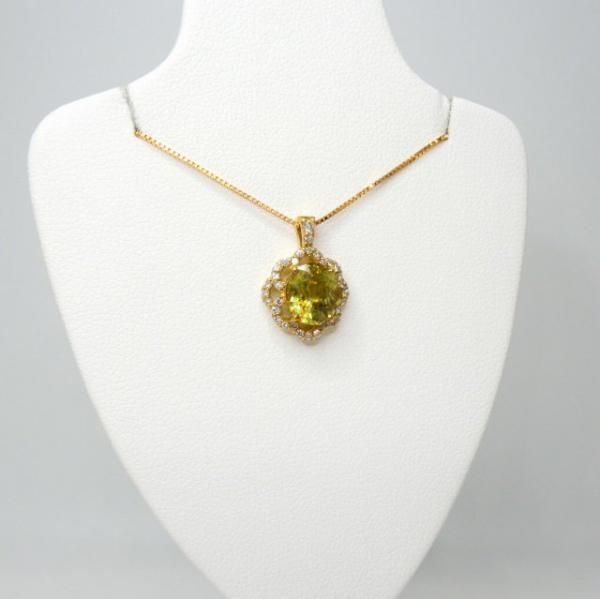 スフェーン ダイヤモンドネックレス SH 1.86ct D 0.19ct 45cm スフェーン ダイヤモンドネックレス SH 1.86ct D 0.19ct 45cm