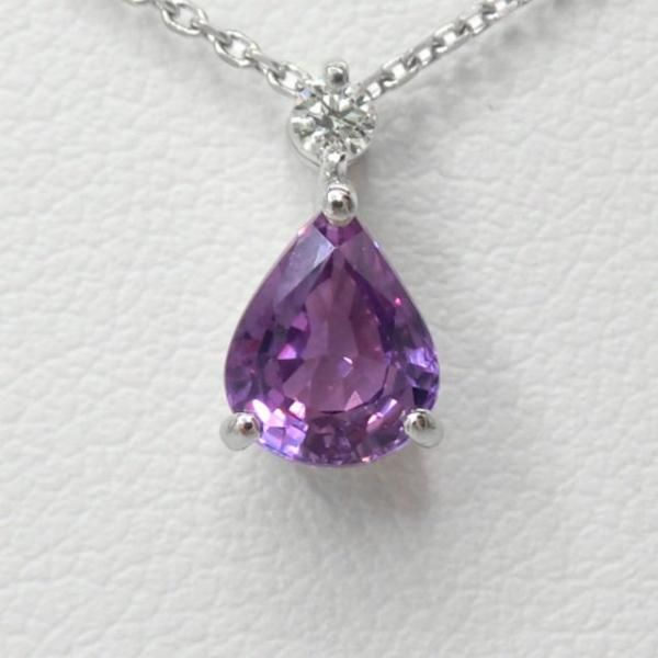 パープルサファイア ダイヤモンドネックレス SA 1.04ct D 0.04ct パープルサファイア ダイヤモンドネックレス SA 1.04ct D 0.04ct