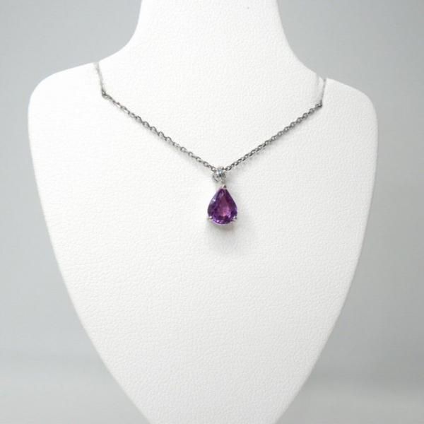 パープルサファイア ダイヤモンドネックレス SA 1.04ct D 0.04ct パープルサファイア ダイヤモンドネックレス SA 1.04ct D 0.04ct