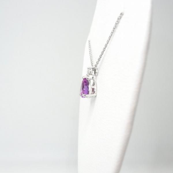 パープルサファイア ダイヤモンドネックレス SA 1.04ct D 0.04ct パープルサファイア ダイヤモンドネックレス SA 1.04ct D 0.04ct