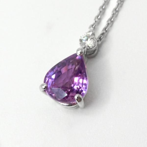 ѡץ륵ե ɥͥå쥹 SA 1.04ct D 0.04ct 45cm Pt950 и̽