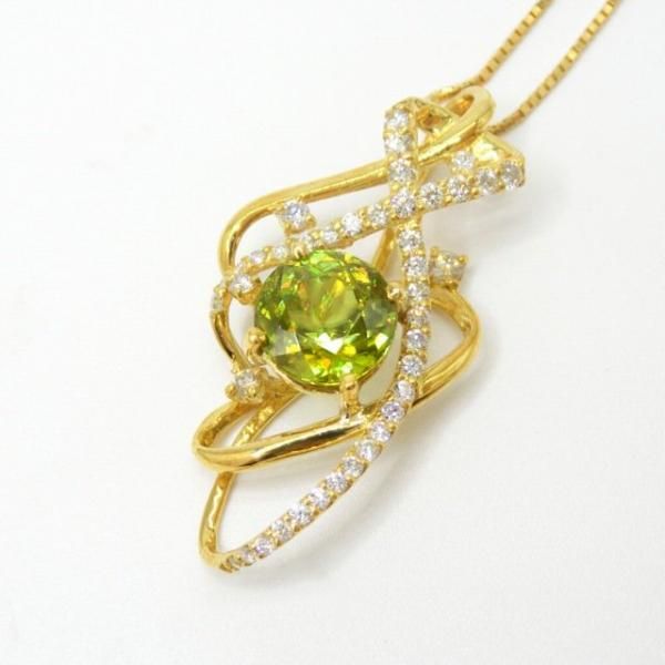 スフェーン ダイヤモンドネックレス SH 2.05ct D 0.40ct 45cm