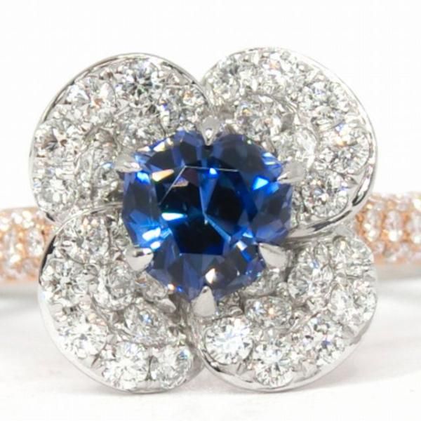 ベニトアイト ダイヤモンドリング BI 0.77ct D 0.79ct Pt900 ベニトアイト ダイヤモンドリング BI 0.77ct D 0.79ct Pt900