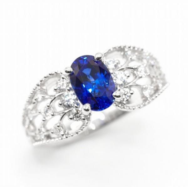 ブルーサファイア ダイヤモンドリング SA 1.48ct D 0.37ct K18WG ブルーサファイア ダイヤモンドリング SA 1.48ct D 0.37ct K18WG
