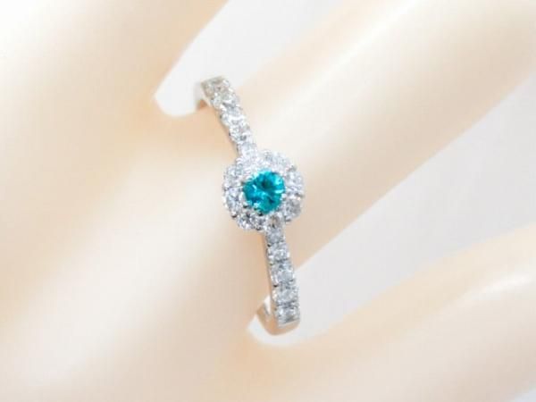 ブラジル産パライバトルマリン ダイヤモンドリング PA 0.09ct D ブラジル産パライバトルマリン ダイヤモンドリング PA 0.09ct D