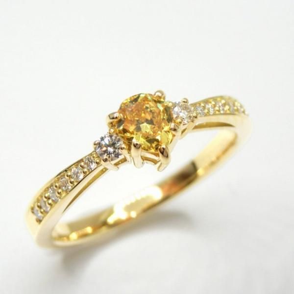 ファンシービビッドイエローダイヤモンドリング D 0.332ct FVY ファンシービビッドイエローダイヤモンドリング D 0.332ct FVY