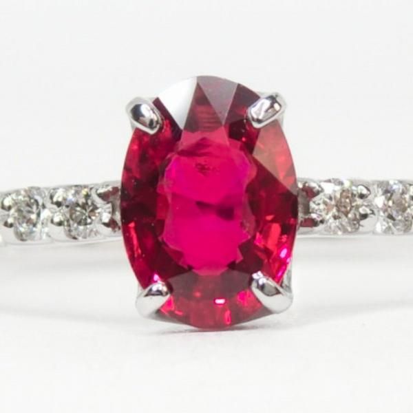 ミャンマー産ルビーリング R 0.48ct D 0.12ct Pt950 GIA鑑別書付 ミャンマー産ルビーリング R 0.48ct D 0.12ct Pt950 GIA鑑別書付