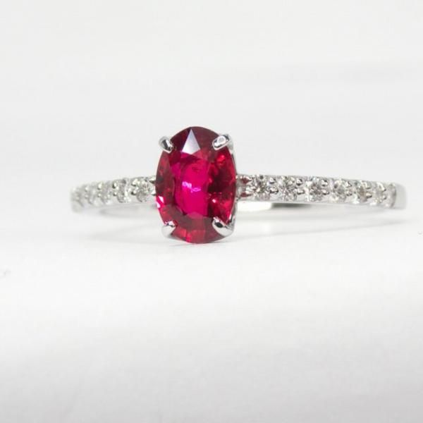 ミャンマー産ルビーリング R 0.48ct D 0.12ct Pt950 GIA鑑別書付 ミャンマー産ルビーリング R 0.48ct D 0.12ct Pt950 GIA鑑別書付