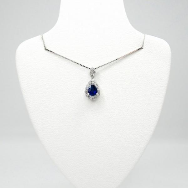 ブルーサファイア ダイヤモンドネックレス SA 0.41ct D 0.17ct ブルーサファイア ダイヤモンドネックレス SA 0.41ct D 0.17ct