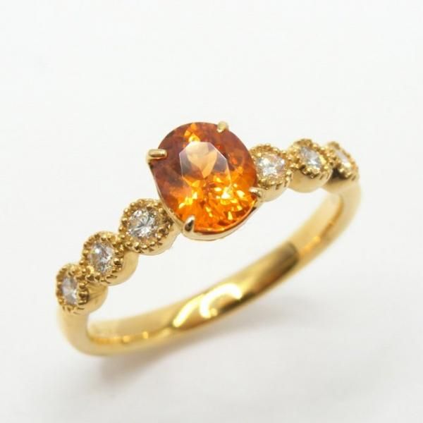スペサルティンガーネット ダイヤモンド リング GA 0.82ct D スペサルティンガーネット ダイヤモンド リング GA 0.82ct D