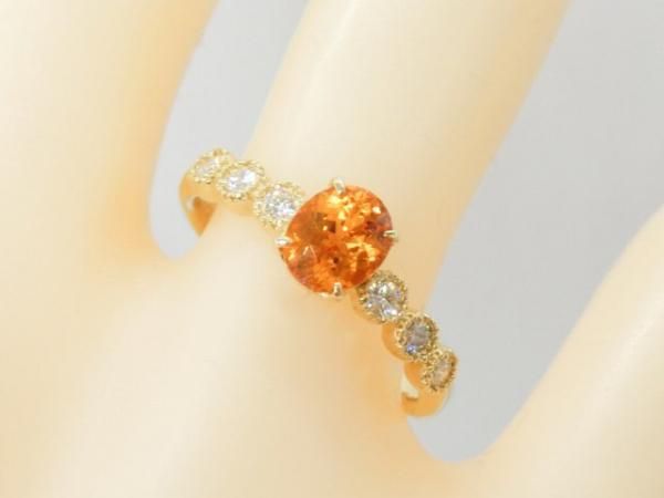 スペサルティンガーネット ダイヤモンド リング GA 0.82ct D スペサルティンガーネット ダイヤモンド リング GA 0.82ct D