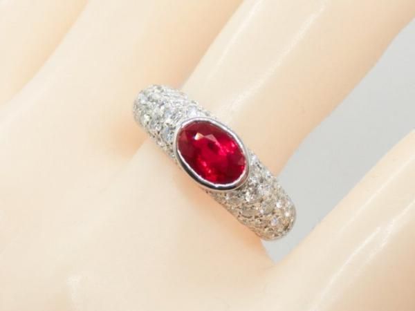 【mako様】(サ変)ルビーダイヤモンドパヴェリング0.78/0.32ctPT ルビー ペアシェイプダイヤモンドリング R 1.29ct D 1.32ct