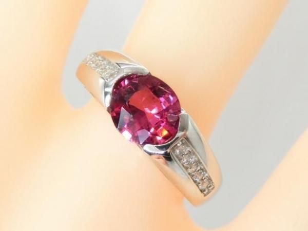 16号 ピンクスピネル×ダイヤモンドリング ピンクスピネル ダイヤモンドリング SP 0.27ct D 0.30ct Pt900 東京