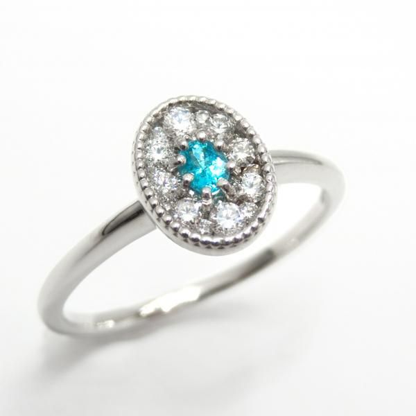 Pt900 パライバトルマリン ダイヤモンド リング 0.31ct D0.40ct Pt900 パライバトルマリン ダイヤモンド リング 0.31ct D0.40ct