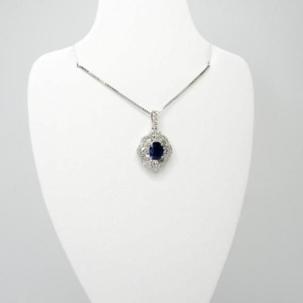 ブルーサファイア ダイヤモンドネックレス SA 0.69ct D 0.62ct ブルーサファイア ダイヤモンドネックレス SA 0.69ct D 0.62ct