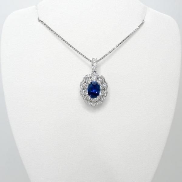 ブルーサファイア ダイヤモンドネックレス SA 1.10ct D 0.80ct ブルーサファイア ダイヤモンドネックレス SA 1.10ct D 0.80ct