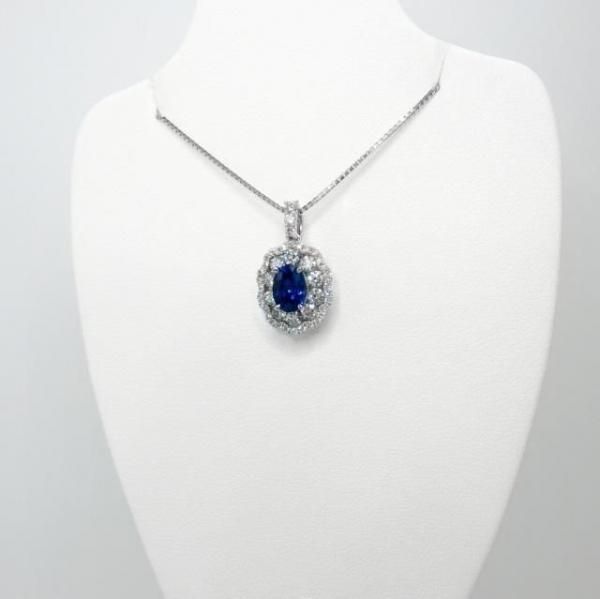 ブルーサファイア ダイヤモンドネックレス SA 1.10ct D 0.80ct ブルーサファイア ダイヤモンドネックレス SA 1.10ct D 0.80ct