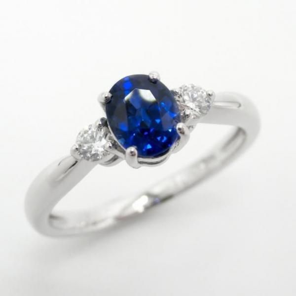 ブルーサファイア ダイヤモンドリング SA 0.73ct D 0.13ct Pt950 ブルーサファイア ダイヤモンドリング SA 0.73ct D 0.13ct Pt950