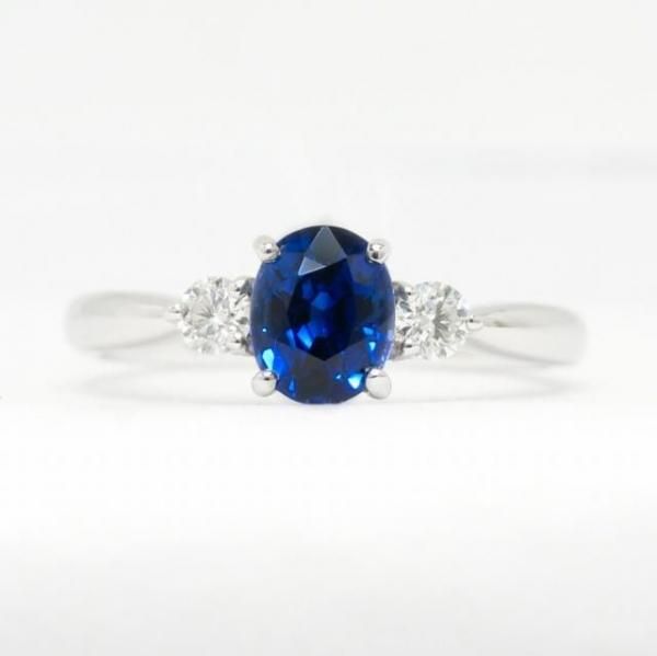 ブルーサファイア ダイヤモンドリング SA 0.73ct D 0.13ct Pt950 ブルーサファイア ダイヤモンドリング SA 0.73ct D 0.13ct Pt950