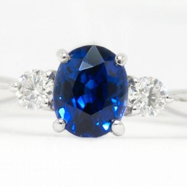 ブルーサファイア ダイヤモンドリング SA 0.73ct D 0.13ct Pt950 ブルーサファイア ダイヤモンドリング SA 0.73ct D 0.13ct Pt950