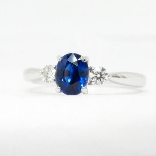 ブルーサファイア ダイヤモンドリング SA 0.73ct D 0.13ct Pt950 ブルーサファイア ダイヤモンドリング SA 0.73ct D 0.13ct Pt950