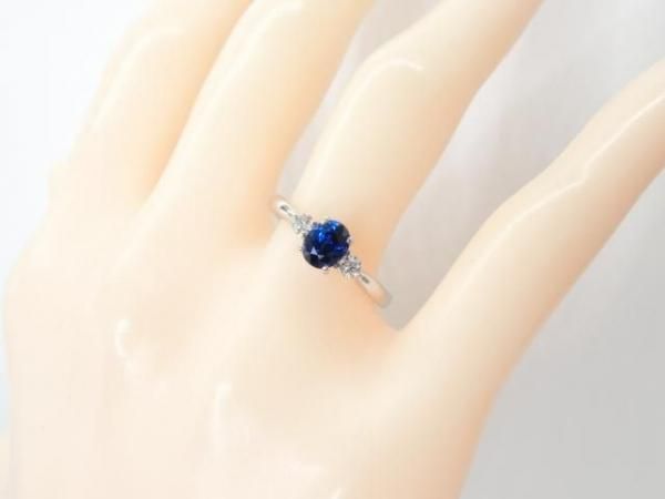 ブルーサファイア ダイヤモンドリング SA 0.73ct D 0.13ct Pt950 ブルーサファイア ダイヤモンドリング SA 0.73ct D 0.13ct Pt950