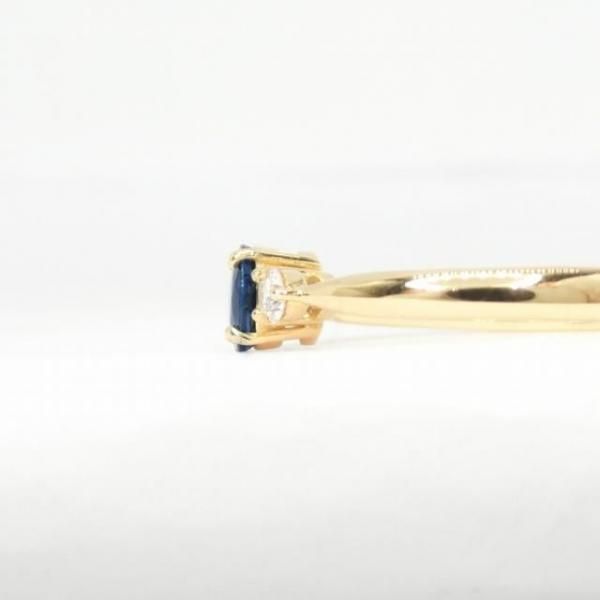 ブルーサファイア ダイヤモンドリング SA 0.42ct D 0.11ct K18YG ブルーサファイア ダイヤモンドリング SA 0.42ct D 0.11ct K18YG