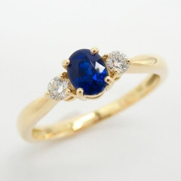 ダイヤモンド×ブルーダイヤモンド リング K18WG 0.43ct 0.80ct