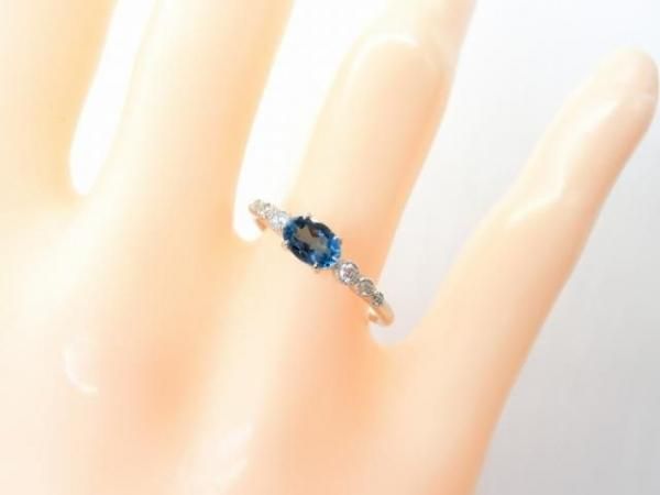 サンタマリアアクアマリン ダイヤモンドリング AQ 0.457ct D サンタマリアアクアマリン ダイヤモンドリング AQ 0.457ct D