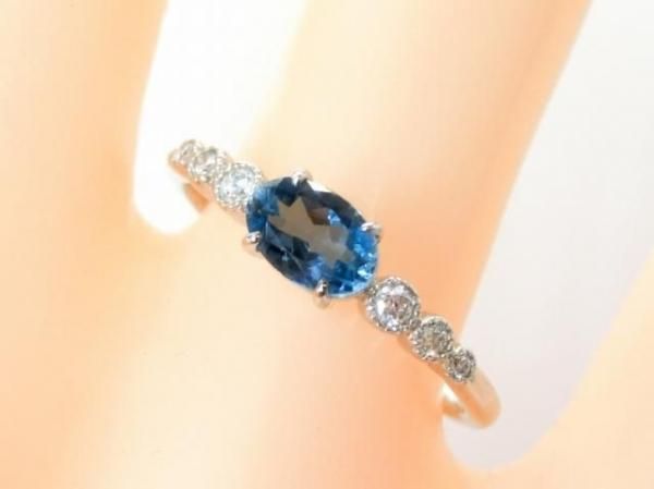 サンタマリアアクアマリン ダイヤモンドリング AQ 0.457ct D サンタマリアアクアマリン ダイヤモンドリング AQ 0.457ct D
