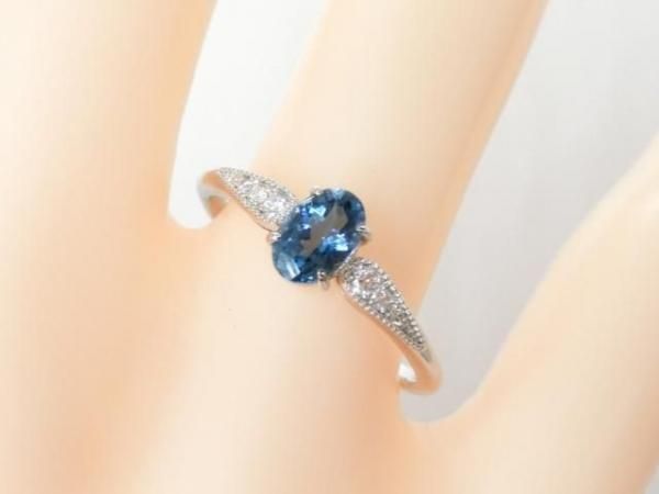サンタマリアアクアマリン ダイヤモンドリング AQ 0.49ct D 0.05