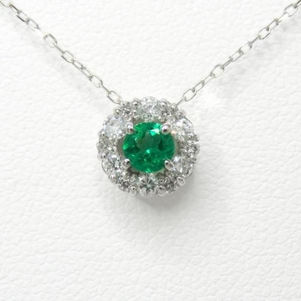 エメラルド ダイヤモンドネックレス EM 0.16ct D 0.19ct 45cm エメラルド ダイヤモンドネックレス EM 0.16ct D 0.19ct 45cm