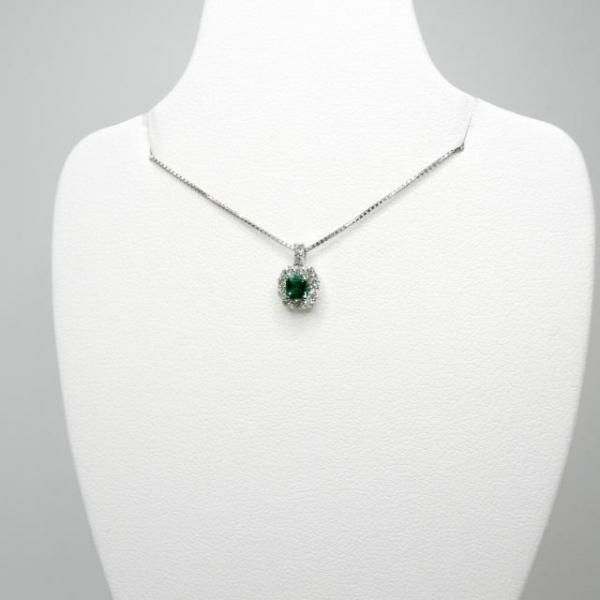 エメラルド ダイヤモンドネックレス EM 0.11ct D 0.13ct 45cm エメラルド ダイヤモンドネックレス EM 0.11ct D 0.13ct 45cm