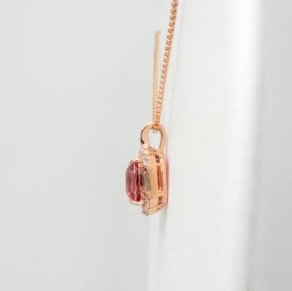 非加熱パパラチアサファイア ダイヤモンドネックレス PDS 1.03ct