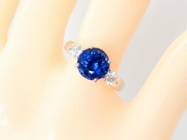 タンザナイト ダイヤモンドリング TA 2.215ct D 0.32ct Pt950 日