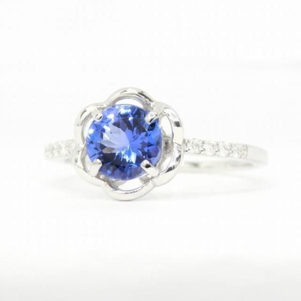 タンザナイト ダイヤモンドリング TA 0.64ct D 0.06ct Pt950 日