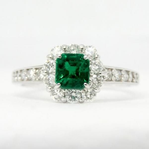 コロンビア産エメラルド ダイヤモンドリング EM 0.39ct F-1 D 0.41ct