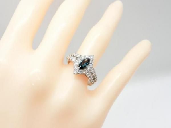 Pt900 アレキサンドライト0.08ct ダイヤモンド0.22ct リング