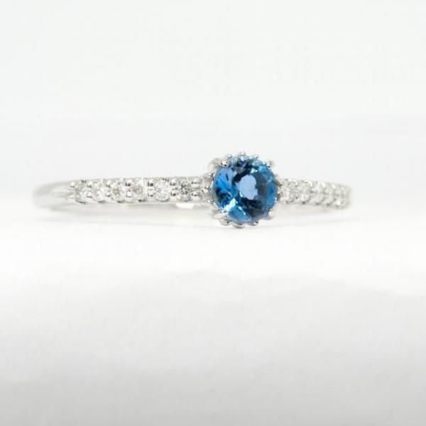 サンタマリアアクアマリン ダイヤモンドリング AQ 0.164ct D