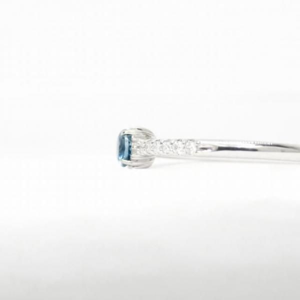 新品　未使用　pt950 サンタマリアアクアマリン　ピアス　鑑別あり サンタマリアアクアマリン ダイヤモンドネックレス AQ 0.79ct D