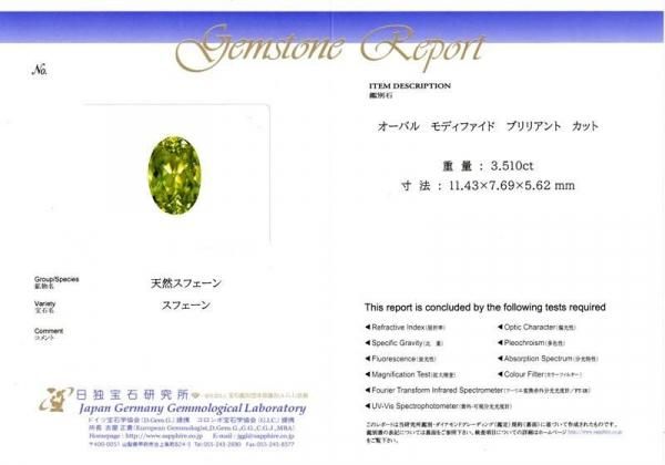 スフェーン ダイヤモンドリング SH 3.51ct D 0.30ct K18PG/WG 日