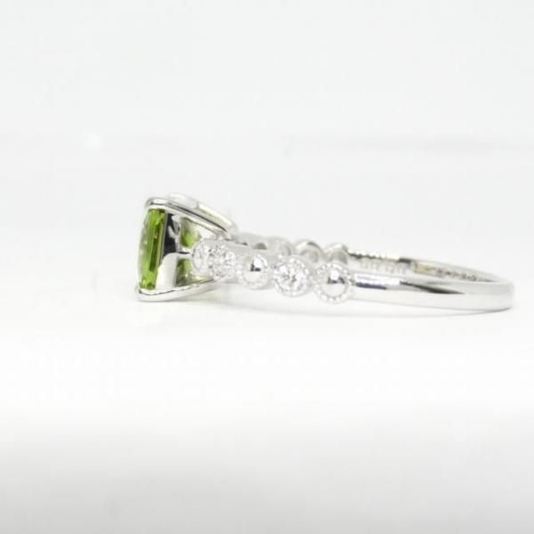 ペリドット ダイヤモンドリング PE 1.64ct D 0.05ct Pt900 日独宝石