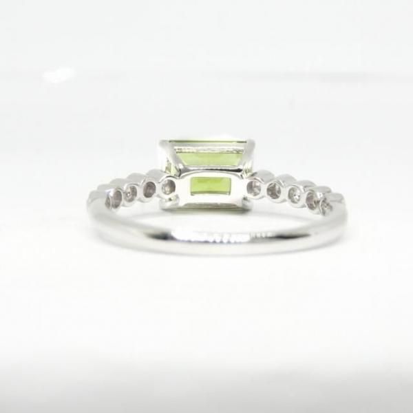 ペリドット ダイヤモンドリング PE 1.64ct D 0.05ct Pt900 日独宝石