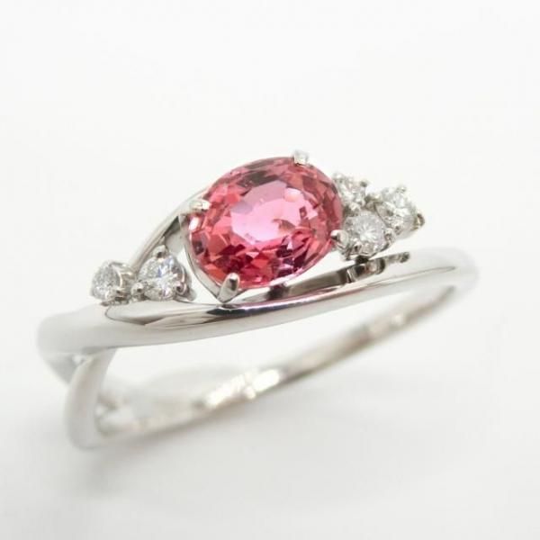 パパラチアサファイア　ダイヤモンドリング　PT950 パパラチアサファイア ダイヤモンドリング PDS 1.51ct D 0.27ct