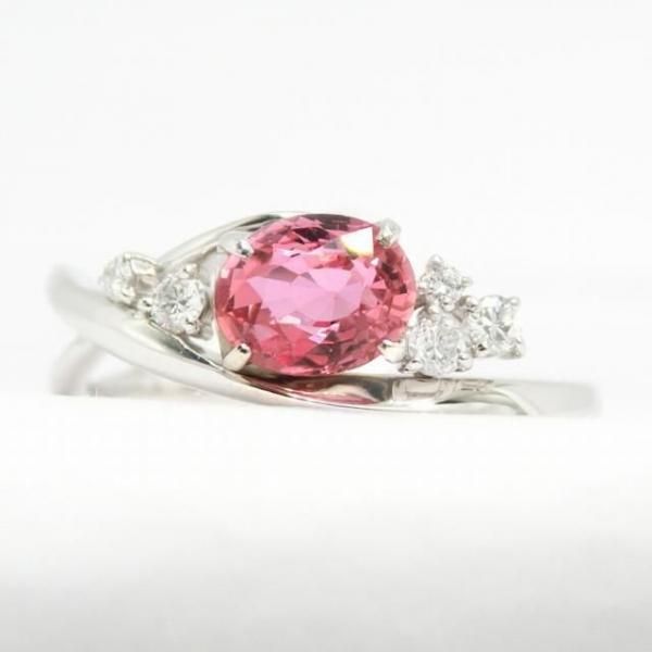 パパラチアサファイア ダイヤモンドリング PDS 0.757ct D 0.08ct Pt950