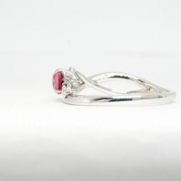 パパラチアサファイア　ダイヤモンドリング　PT950 パパラチアサファイア ダイヤモンドリング PDS 1.51ct D 0.27ct