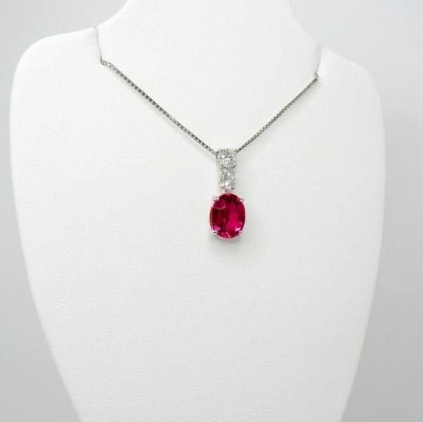 ルビー ダイヤモンドネックレス R 2.05ct D 0.321ct 45cm Pt900