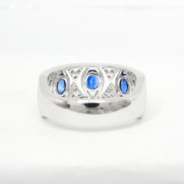 サファイア ダイヤモンドバンドリング SA 1.25ct D 0.33ct K18WG
