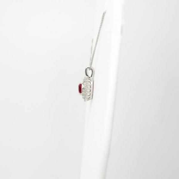 非加熱 ピジョンブラッド ルビー ダイヤモンド pt950 AIGS ネックレス ブルーサファイア ダイヤモンドネックレス SA 0.88ct D 0.20ct