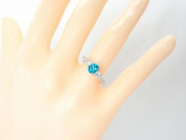 ブラジル産パライバトルマリン ダイヤモンドリング PA 0.62ct D